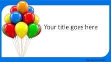 Balloon Party Widescreen PPT PowerPoint Template Background