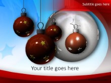 Stars and Ornaments PPT PowerPoint Template Background