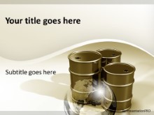 Crude Oil Barrels Gold PPT PowerPoint Template Background