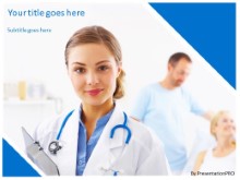 Female Physician 2 PPT PowerPoint Template Background