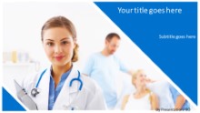 Female Physician 2 Widescreen PPT PowerPoint Template Background