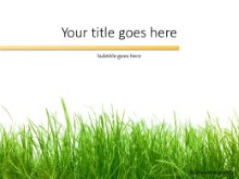 Grassy PPT PowerPoint Template Background