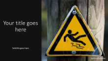 Slippery Surface Sign Widescreen