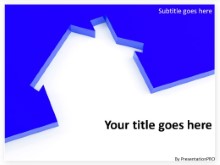 Download housing cutout blue PowerPoint Template and other software plugins for Microsoft PowerPoint
