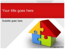 Download housing puzzle red PowerPoint Template and other software plugins for Microsoft PowerPoint