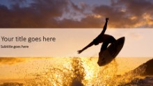 Sunset Surfer 2 Widescreen PPT PowerPoint Template Background