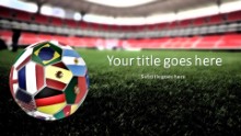 World Cup Ball Widescreen PPT PowerPoint Template Background
