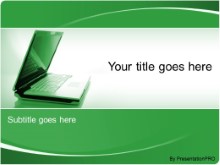 Download laptop style green PowerPoint Template and other software plugins for Microsoft PowerPoint