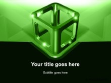 Download metal cube green PowerPoint Template and other software plugins for Microsoft PowerPoint