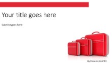 Red Suitcase Widescreen PPT PowerPoint Template Background