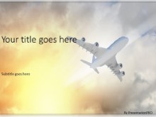 Flight In Clouds PPT PowerPoint Template Background
