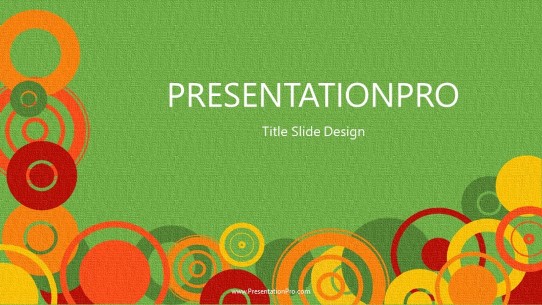 Abstract Autum Circles Widescreen PowerPoint Template title slide design