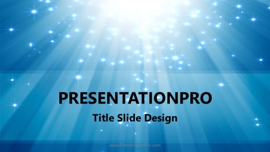 Abstract Shimmering Light Widescreen PowerPoint Template title slide design