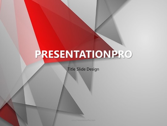 Abstract Triangles Red PowerPoint Template title slide design