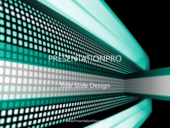 Angles Teal PowerPoint Template title slide design