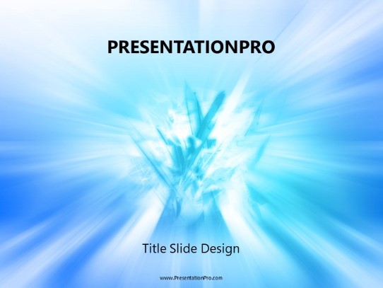 Beaming Crystal Blur PowerPoint Template title slide design