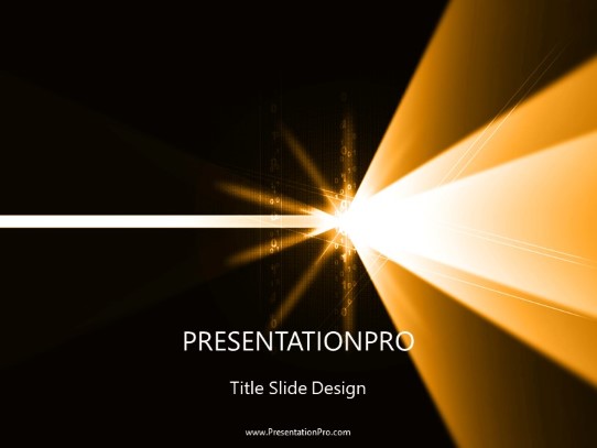 Binary Light Orange PowerPoint Template title slide design