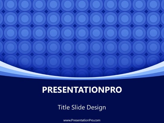 Circles Forever Blue PowerPoint Template title slide design