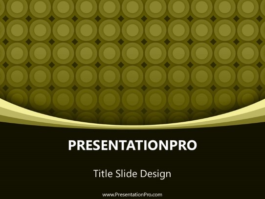 Circles Forever Gold PowerPoint Template title slide design
