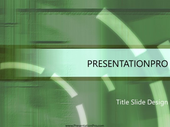 Concrete Green PowerPoint Template title slide design