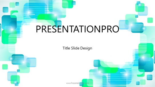 Cubes And Light Widescreen PowerPoint Template title slide design