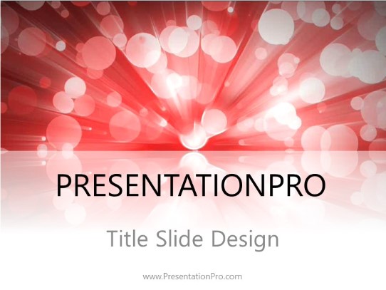 Dancing Dots Red PowerPoint Template title slide design