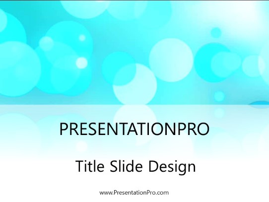 Dancing Dots Teal PowerPoint Template title slide design