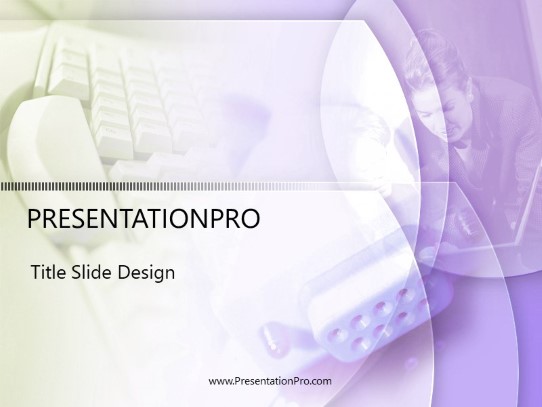 Dashes Purple PowerPoint Template title slide design