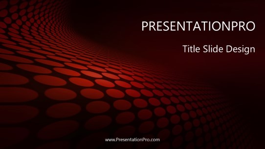 Dotted Waves 01 Red Widescreen PowerPoint Template title slide design