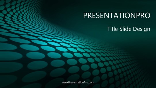 Dotted Waves 01 Teal Widescreen PowerPoint Template title slide design