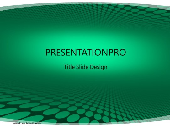 Downunder Green PowerPoint Template title slide design