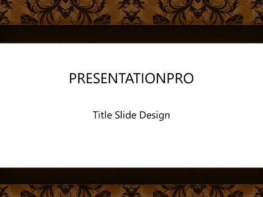 Forever Floral Brown PowerPoint Template title slide design
