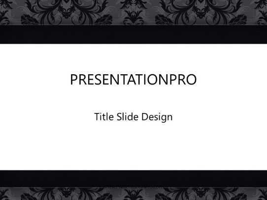 Forever Floral Gray PowerPoint Template title slide design