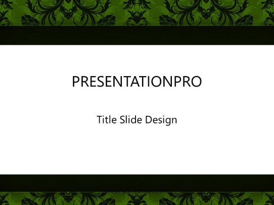 Forever Floral Green PowerPoint Template title slide design
