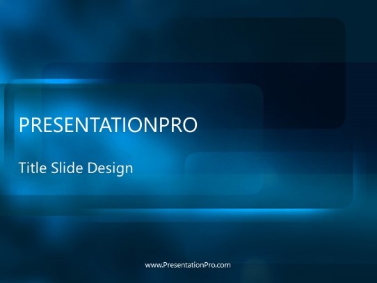 Haze Blue PowerPoint Template title slide design