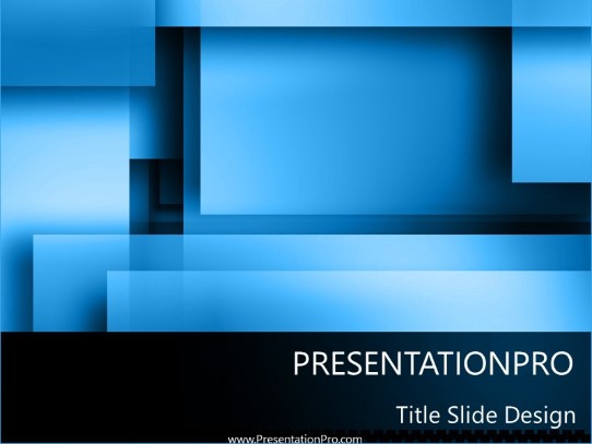 Layers Blue PowerPoint Template title slide design