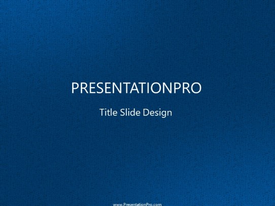 Leathery Blue 05 PowerPoint Template title slide design