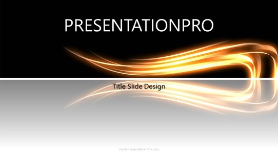 Light Stroke Gold Widescreen PowerPoint Template title slide design