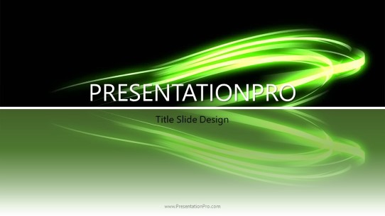 Light Stroke Green Widescreen PowerPoint Template title slide design