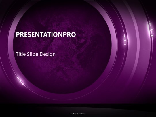 Liquid Techno Purple PowerPoint Template title slide design