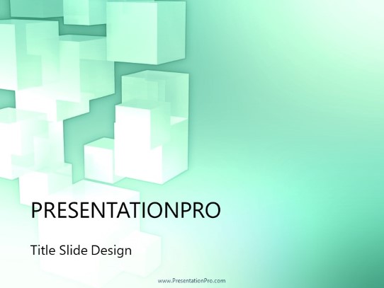 Quebed Green PowerPoint Template title slide design