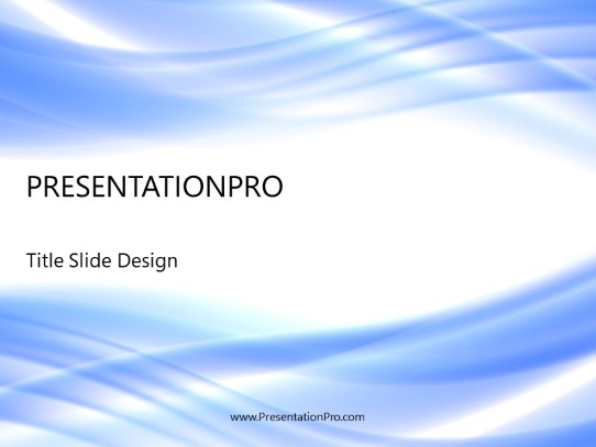 Ripple Glow Blue PowerPoint Template title slide design