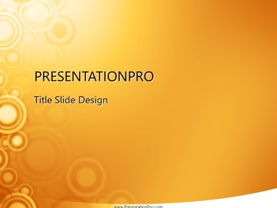 Roundabout Orange PowerPoint Template title slide design
