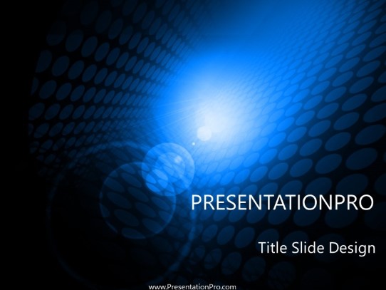 Rounders Blue PowerPoint Template title slide design