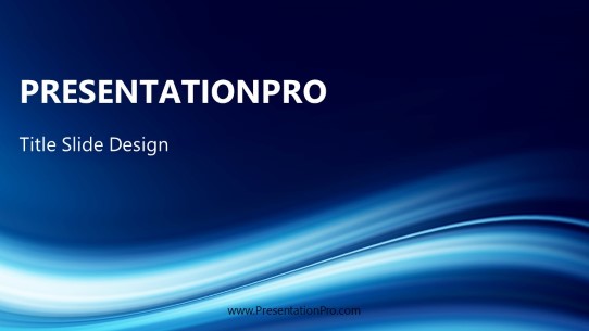 Soothing Waves Widescreen PowerPoint Template title slide design