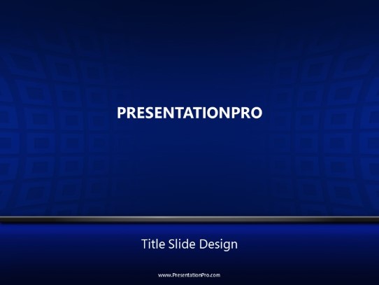 Square Warp Blue PowerPoint Template title slide design