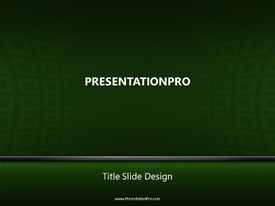 Square Warp Dkgreen PowerPoint Template title slide design
