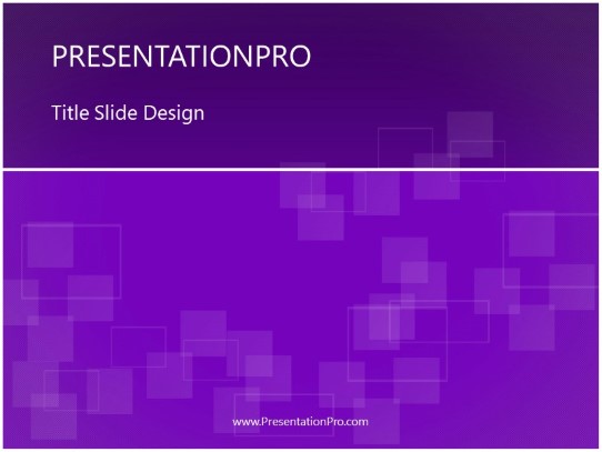 Squared Purple PowerPoint Template title slide design