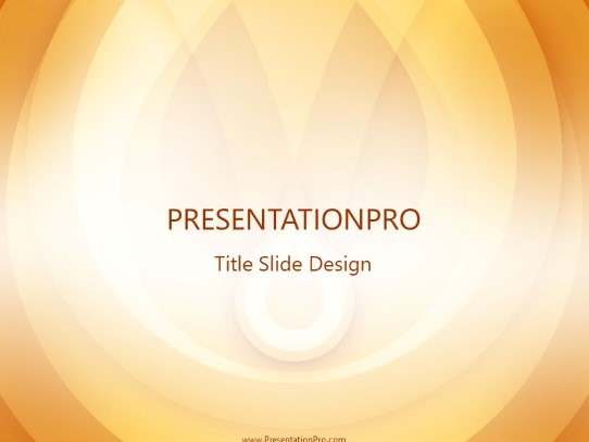Teardrop Orange PowerPoint Template title slide design