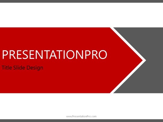 The Flow Red PowerPoint Template title slide design